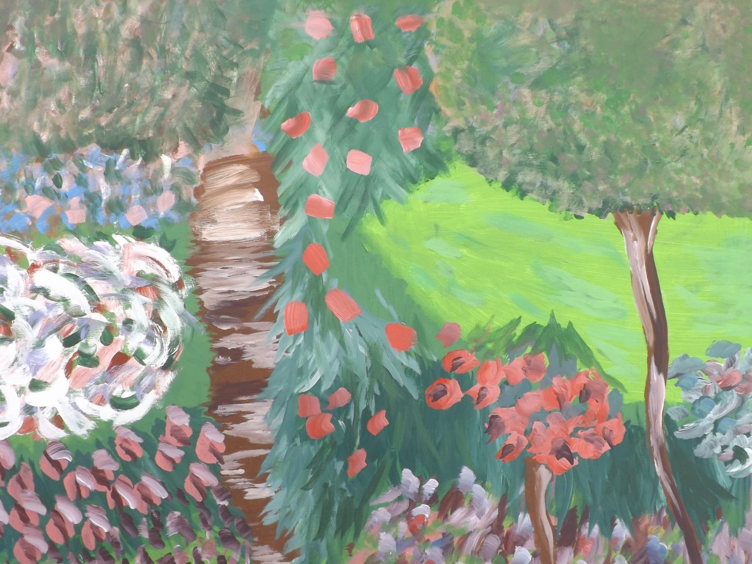 thumbnail of The Garden by various artists. Medium: Acrylic on canvas. Size 2013