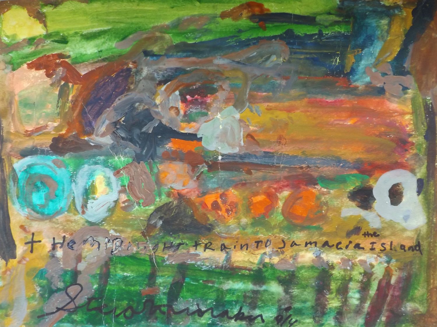 thumbnail of The Midnight Train to Jamaica the Island by Anonymous. Medium: Watercolor on paper. Date 2014