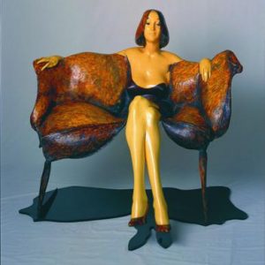 thumbnail of Girl on a Couch by Frank Gallo. Medium: Epoxy Resin. Size 48 x 51 x 40 in Date 1967