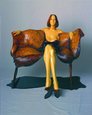 thumbnail of Girl on a Couch by Frank Gallo. Medium: Epoxy Resin. Size 48 x 51 x 40 in Date 1967