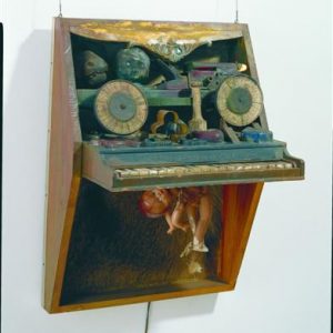 thumbnail of Untitled, (with piano keys) by Ed Kienholz. Medium: Assemblage. Size 28 Â¼ x 20 Â¼ x 15 1/8 in Date ca. 1960