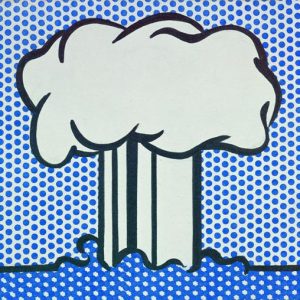 thumbnail of Atomic Landscape by Roy Lichtenstein. Medium: Oil and Magna on Canvas. Size 14 x 16 in Date 1966