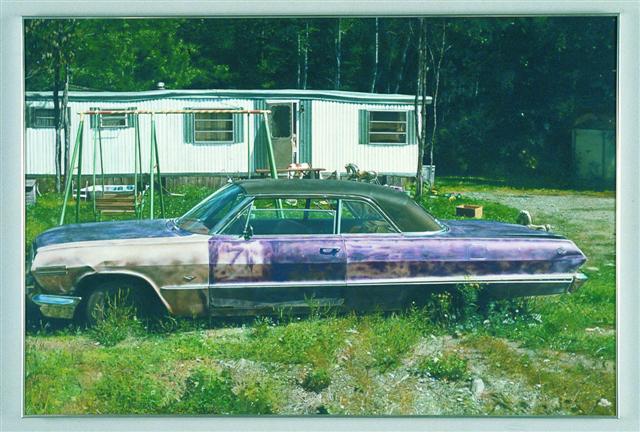 thumbnail of Purple Impala by John Salt. Medium: Oil on Canvas. Size 43 Â½ x 64 in Date 1973