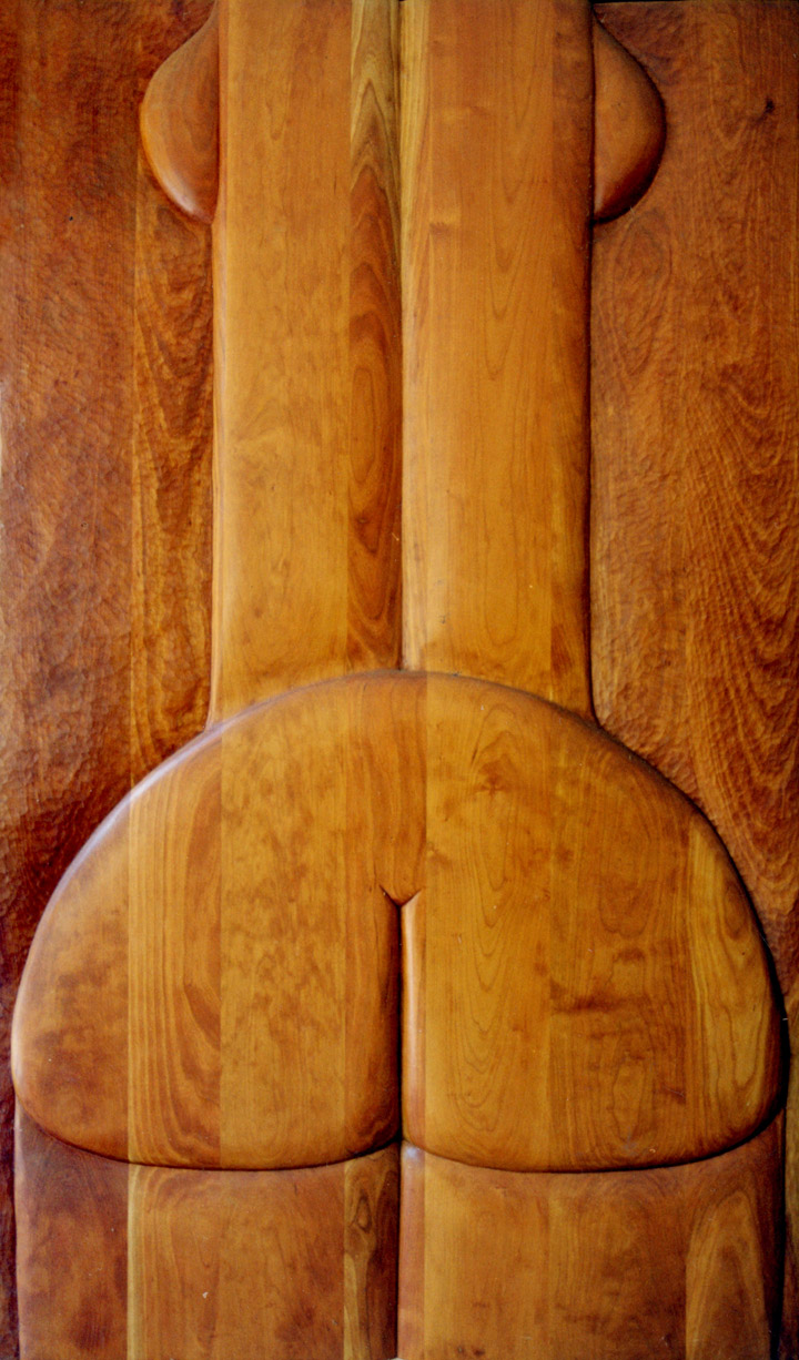 thumbnail of Big Fat Ass by American artist Norman Gorbaty. medium: cherry wood. dimensions: 72 x 42 inches. date: 1987