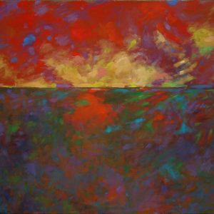 thumbnail of Flat Land II by American artist Norman Gorbaty. medium: oil on canvas. dimensions: 30 x 40 inches. date: 2006