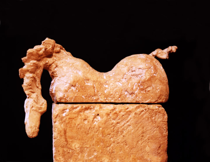 thumbnail of Horse Down by American artist Norman Gorbaty. medium: plaster. dimensions: 14 x 12 x 4 inches. date: 1999