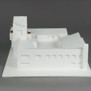 thumbnail of Detail of Miguel Garcia Model of SÃ¤ynÃ¤tsalo Town Hall, Finland. medium: foam core. date: 2017