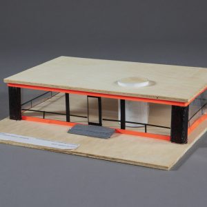 thumbnail of Albin Mulic Model of The Glass House New Canaan, CT. medium: Plywood, plexiglass. date: 2018