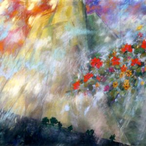 thumbnail of Joy's Mountain by american artist Norman Gorbaty. medium: pastel on paper. dimensions: 40 x 78 inches. date: 2003