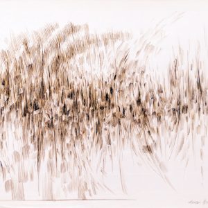 thumbnail of Reeds II by american artist Norman Gorbaty. medium: pen and ink on paper. date: unknown. dimensions: 16 x 21 inches