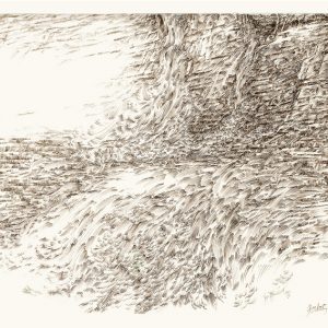 thumbnail of Simon's Falls by american artist Norman Gorbaty. medium: pen and ink on paper. dimensions: 16 x 21 inches. date: 1978