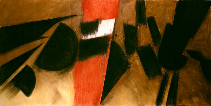 thumbnail of Spain by american artist Norman Gorbaty. medium: pastel on paper. dimensions: 40 x 78 inches. date: 1977