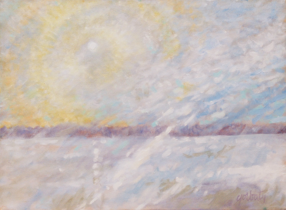 thumbnail of Winter by American artist Norman Gorbaty. medium: oil on canvas. dimensions: 12 x 16 inches. date: 2006