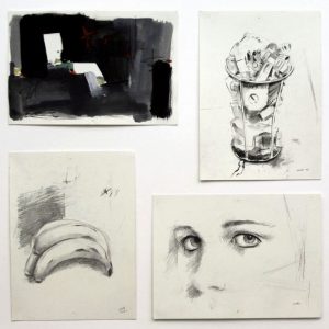 thumbnail of 4 Sketches by spanish artist Manuel Quintana Martelo. medium: mix media on paper. date: 2007-2009. dimensions: 11.8 x 8.7 inches each