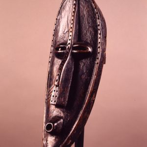 thumbnail of Lozenge-shaped Mask from MaHongwe (Kota), Gabon. medium: wood. date: unknown. height: 15.25 inches