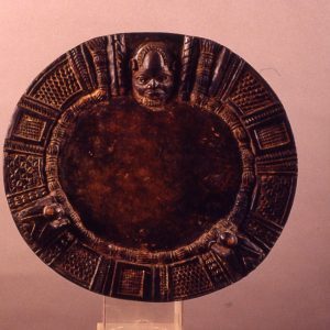 thumbnail of Ifa Divination Tray from Yoruba, Nigeria. medium: wood. date: unknown. height: 12.75 inches