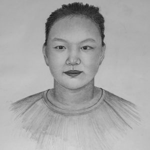 thumbnail of Portrait of My Daughter by Hong Luo. medium: pencil on paper. date: 2021. dimensions: 24 x 18 inches