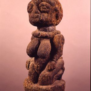 thumbnail of Female Shrine Figure from Eshure, Nigeria. medium: hard granite. date: unknown. height: 22 inches
