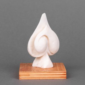thumbnail of hard love by Steven Lee Settle. medium: soap on a wood stand. date: 2021. dimensions: 4 x 3 x 3 Inches 