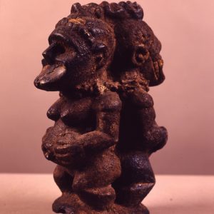 thumbnail of Male and Female, carrying cadaver from Sierra Leone/Guinea. medium: steatite. date: unknown. height: 9.25 inches