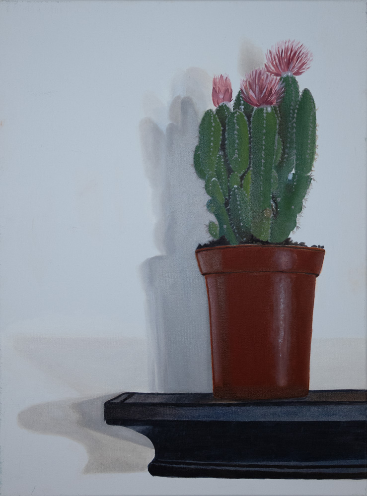 thumbnail of My Lovely Plant by Lixuan Wu. medium: oil on canvas. date: 2021. dimensions: 24 x 18 inches
