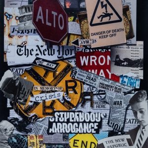 thumbnail of Typography; after Alexia by Jose G. Rodriguez Arzuza. medium: Collage on bristol. date: 2021. dimensions: 17 x 14 inches