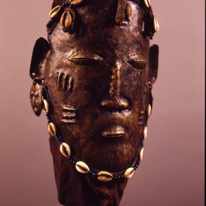 thumbnail of Chief’s Mask from Temne, Sierra Leone. medium: brass. date: unknown. height: 13 inches