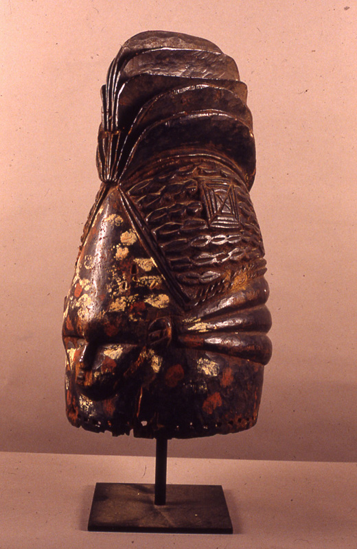 thumbnail of Gonde Mask from Mende, Sierra Leone. medium: wood. date: unknown dimensions: height: 15 inches