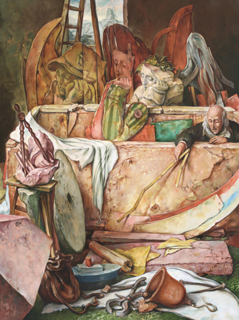 thumbnail of How to Remember by American artist Samuel Bak. medium: oil on canvas. date: 2006. dimensions: 40 x 30 in
