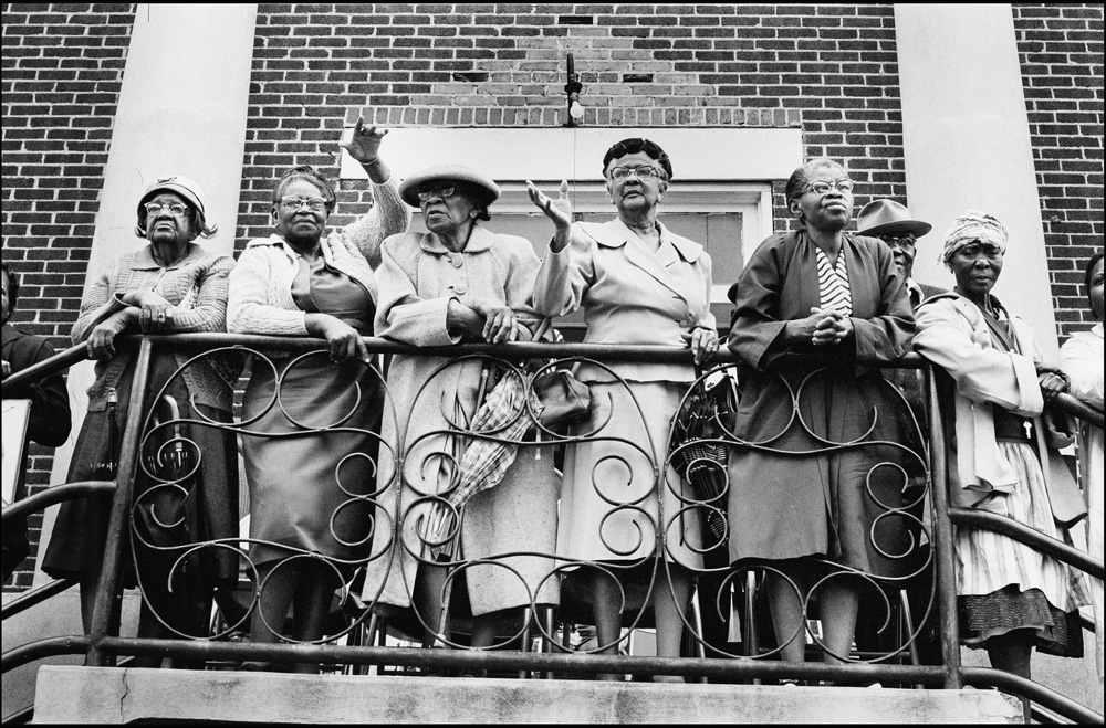 thumbnail of Church mothers outside Mt. Zion AME Church by Dan Budnik. medium: silver gelatin print. date: March, 1965. dimensions: 7.875 x 11.75 Inches 