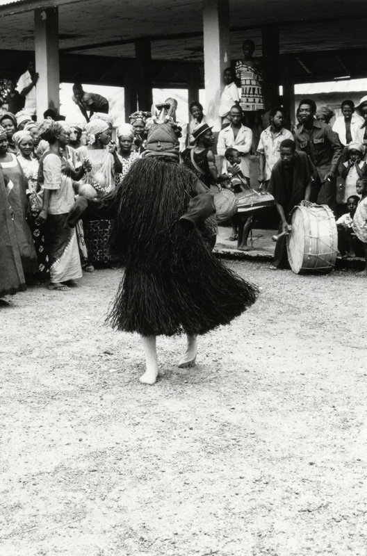 thumbnail of Masked Sande Dancer from Bumpe Chiefdom, Sierra Leone. medium: unknown. date: 1976. height: unknown