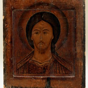 thumbnail of Christ of the Wrathful Eye, artist unknown. medium: Egg Tempera on wood. date unknown