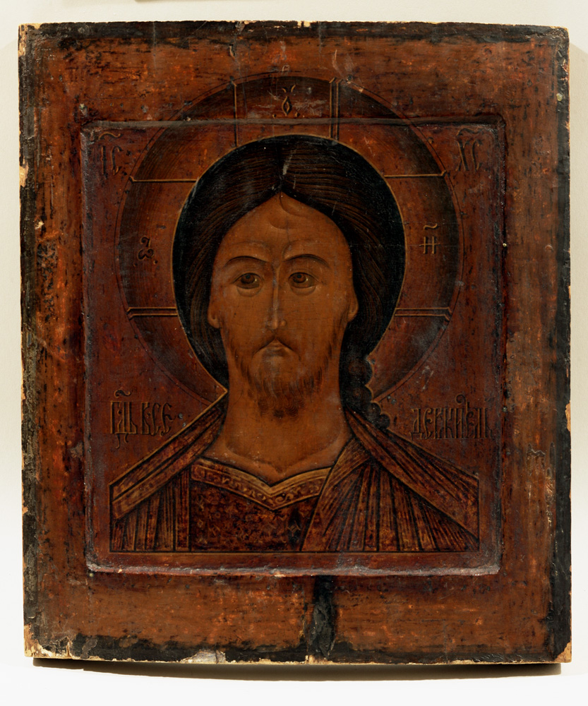 thumbnail of Christ of the Wrathful Eye, artist unknown. medium: Egg Tempera on wood. date unknown