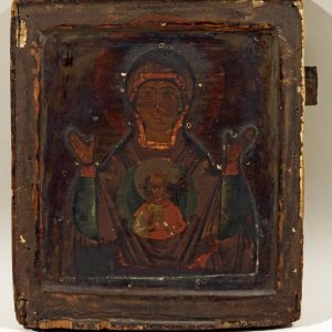 thumbnail of Mother of God of the Sign. artist: unknown. medium: Egg Tempera on Wood. date: unknown.