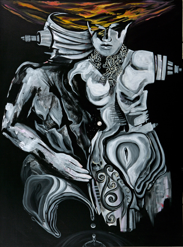 thumbnail of Lovers by russian american artist Yelena Tylkina. medium: acrylic on canvas. date: 2007. dimensions: 36 x 48 inches