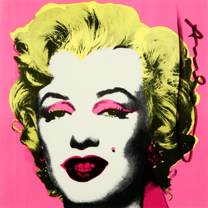 Marilyn by Andy Warhol from New York, U.S. medium: Silkscreen in color on Lenox paper. date: November 21, 1981. dimensions: 7 x 7 inches.