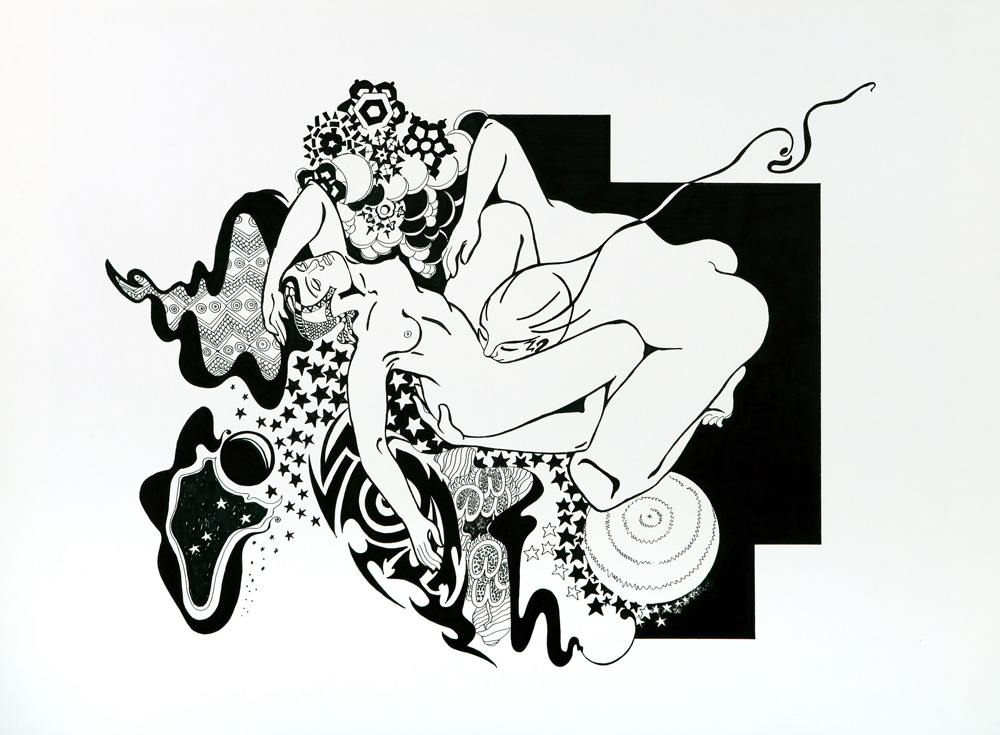 thumbnail of Nova by Russian American artist Yelena Tylkina. medium: ink on paper. date: 2007. dimensions: 22 x 30 inches