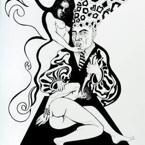 thumbnail of Sacrifice by Russian American artist Yelena Tylkina. medium: ink on paper. date: 2007. dimensions: 22 x 30 inches