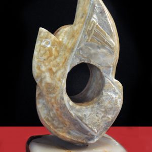thumbnail of Untitled work by Ecuadorian artist Manuel Velastegui. medium: marble stone. Dimensions: 15 x 8 x 4 inches. date: 2009