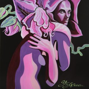 thumbnail of Violet by russian american artist Yelena Tylkina. medium: acrylic on canvas. date: 2007. dimesions: 36 x 36 inches.