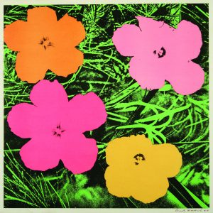 thumbnail of Flowers by Andy Warhol from New York, U.S. medium: Offset lithograph printed in colors. date: 1964. dimensions: 23 x 23 inches.