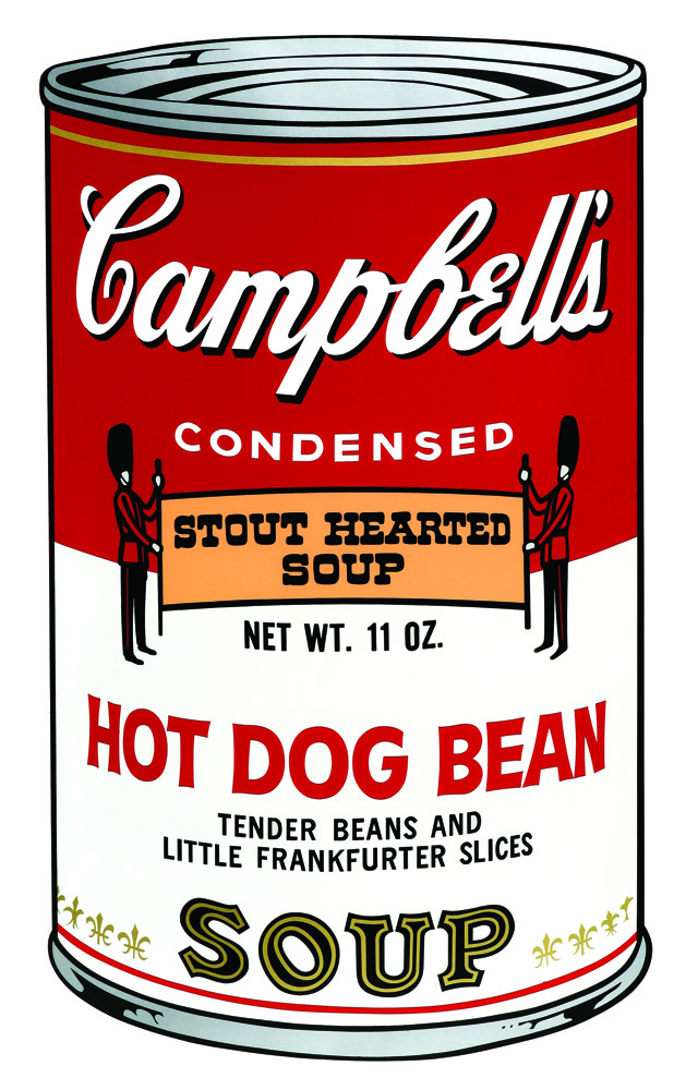 thumbnail of Hot Dog Bean Soup II by Andy Warhol from New York, U.S. medium: Screenprint in color on paper. date: 1969. dimensions: 35 x 23 inches.