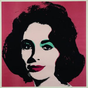 thumbnail of Liz by Andy Warhol from New York, U.S. medium: Offset lithograph on paper printed in colors. date: 1964. dimensions: 22 x 22 inches.