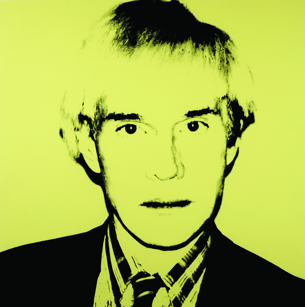 thumbnail of Self Portrait C by Andy Warhol from New York, U.S. medium: Unique color screenprint (yellow). date: 1982. dimensions: 38 x 38 inches.
