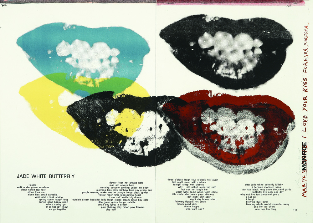thumbnail of Marilyn Monroe I love your kiss forever forever by Andy Warhol from New York, U.S. medium: Printed on Arches Paper. date: 1964. dimensions: 16 x 22.75 inches.