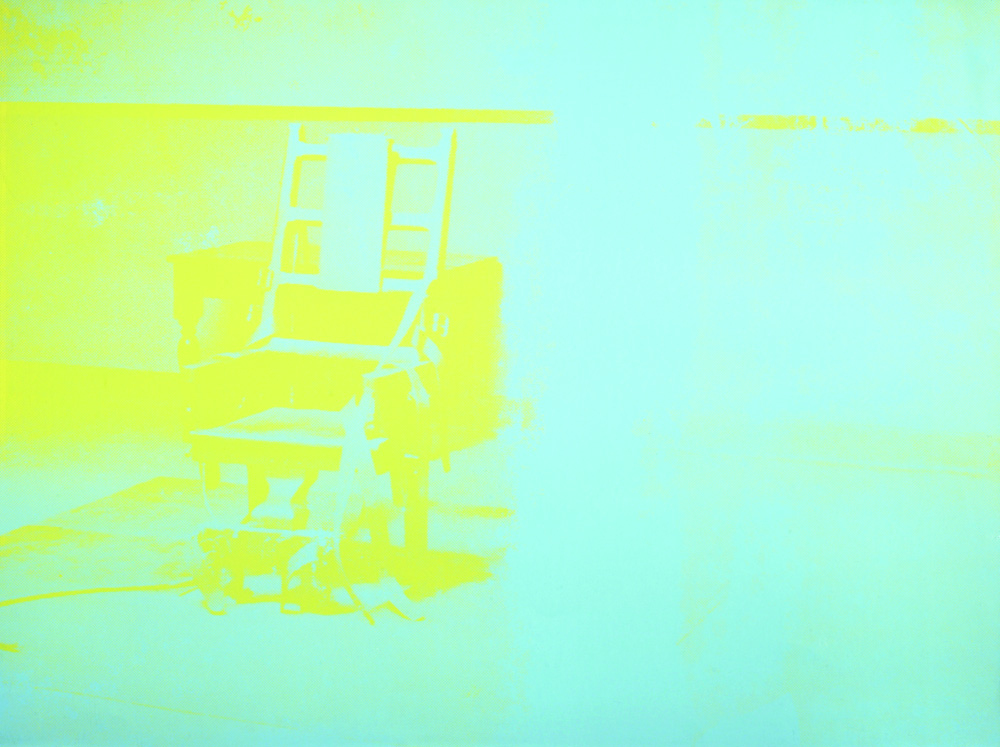 thumbnail of Electric Chairs by Andy Warhol from New York, U.S. medium: 10 screenprints in color on paper. date: 1971. dimensions: 35.5 x 48 inches.