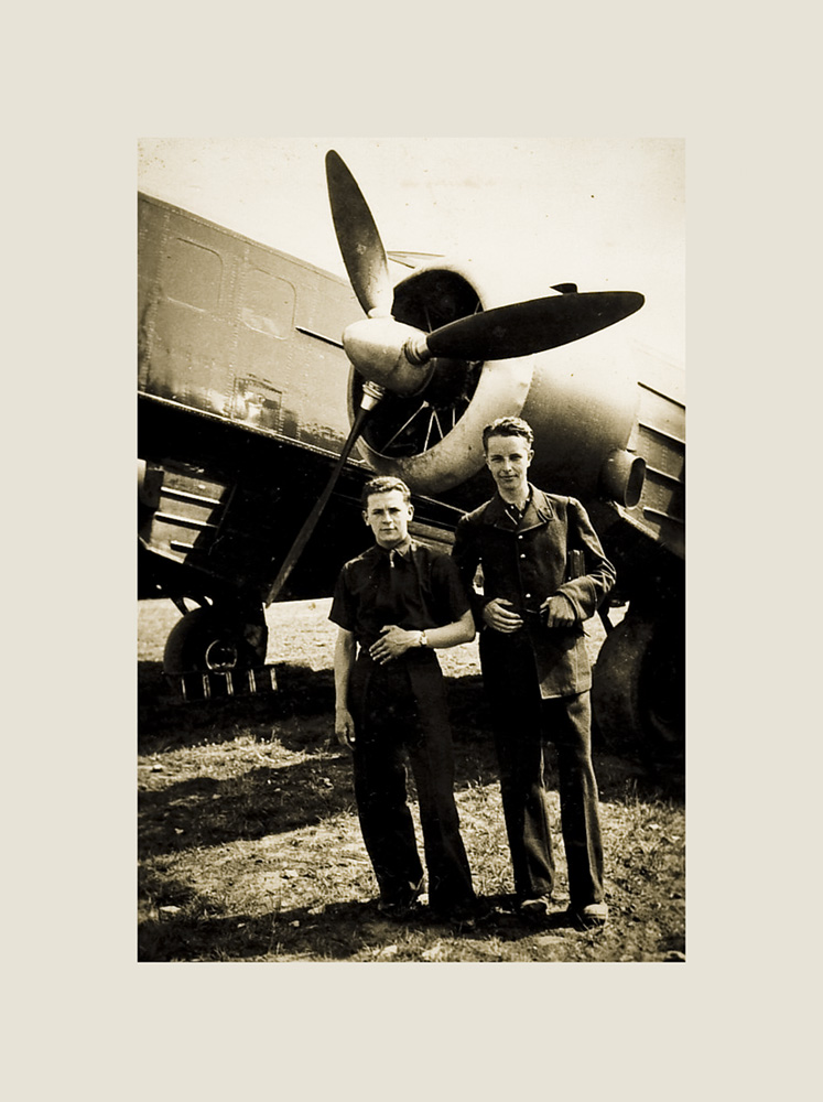 thumbnail of Two Young Pilots by artist Patricia Dreyfus. medium: c-print. date: 1942. dimensions: 12.96 x 18.84 inches