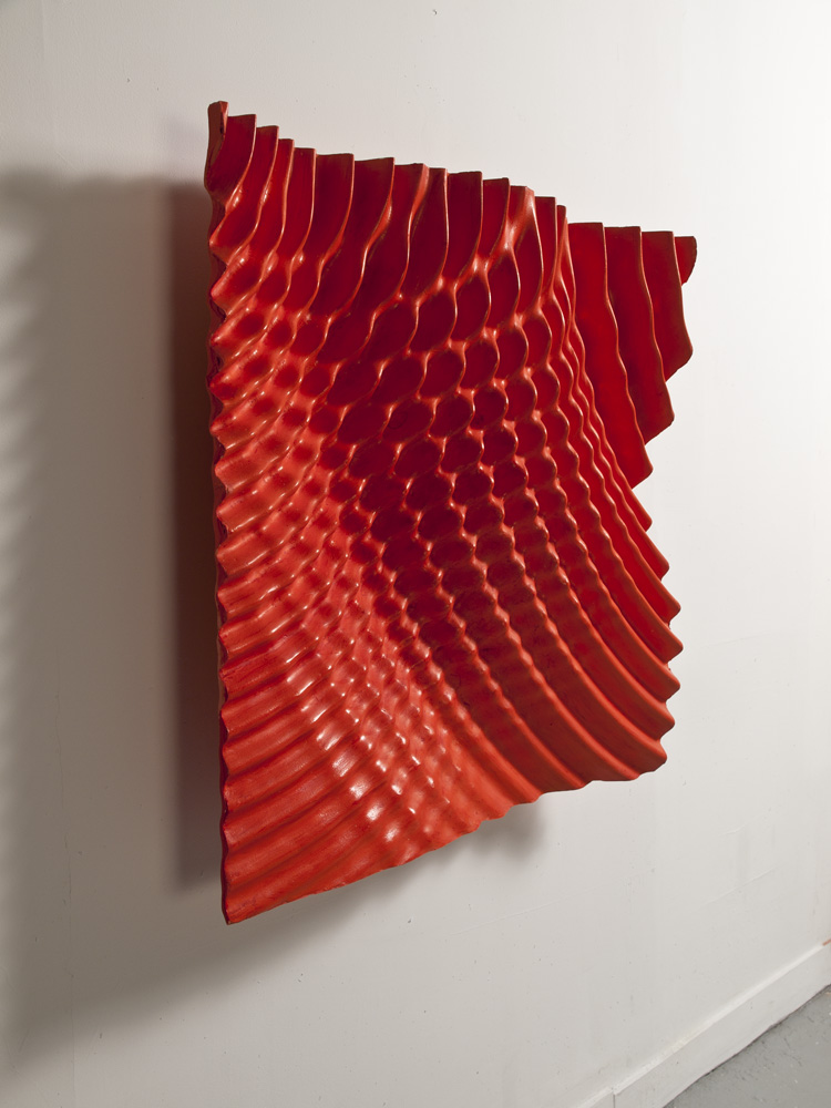 thumbnail of Re-Echo by American artist David Henderson. medium: aqua resin, orange pigment. date: 2010. Sculpture