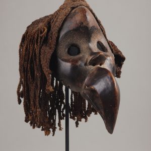 thumbnail of Bird Mask from Dan/Mano/Mau, Liberia/Ivory Coast. medium: Wood, braided raffia. date: unknown. dimensions: unknown