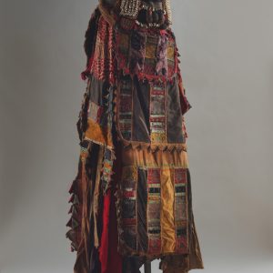 thumbnail of Egungun Ensemble from Yoruba, Nigeria. medium: Fabric, cowries, crochet netting, beads, gourds, thread. dimensions: unknown. date: unknown.